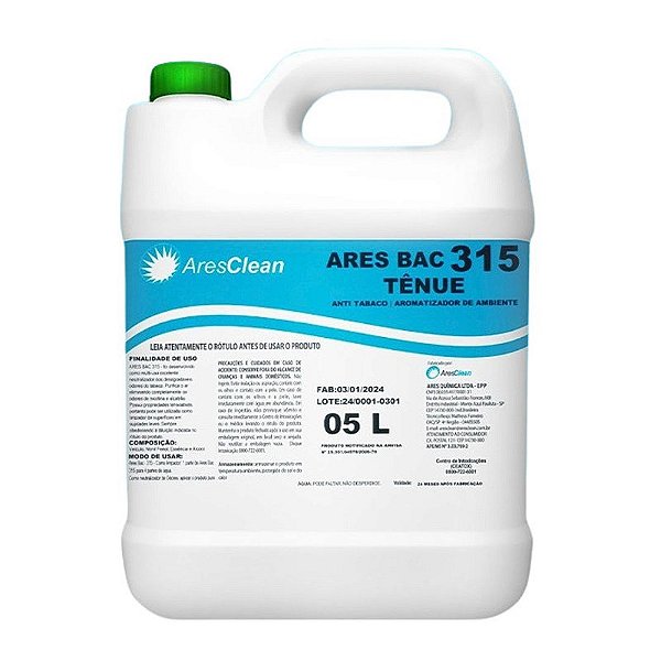 Aromatizante Tênue 5L Ares Bac - 315 1 Aromatizante Tênue 5L Ares Bac - 315