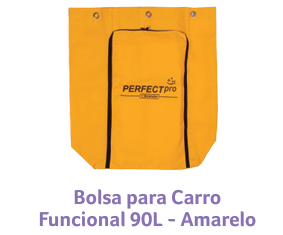 Bolsa de Vinil 90L para Carro Funcional Amarela - Perfecr