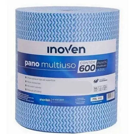 Pano Multiuso Bobina Azul 28x50cm 300mts - Inoven 1 Pano Multiuso Bobina Azul 28x50cm 300mts - Inoven