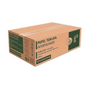 Papel Toalha Interfolha Basic 2 Dobras FS 19,3X20,5cm ELX com 2.000 Folhas Ipel