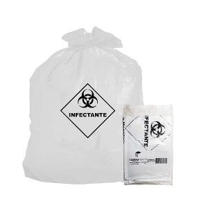 Saco P/ Lixo Branco 200 Litros ABNT Virgem C100 - 0,6 µm Pesado